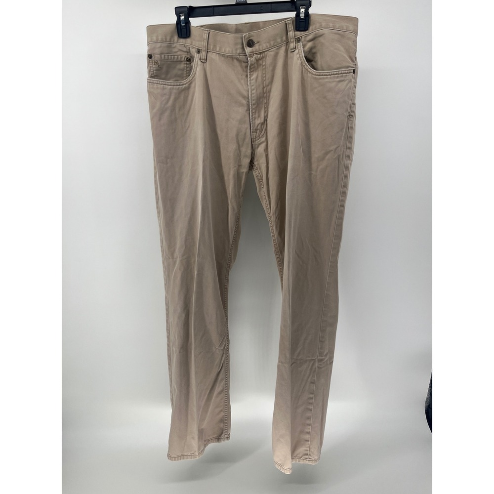Polo Ralph Lauren Mens Tan Khaki Cotton Twill Straight Leg Chino Pants 38x32 - Picture 2 of 12